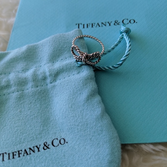 Tiffany & Co. Sterling Silver Bow Twist Ring 4.5 - Picture 3 of 4
